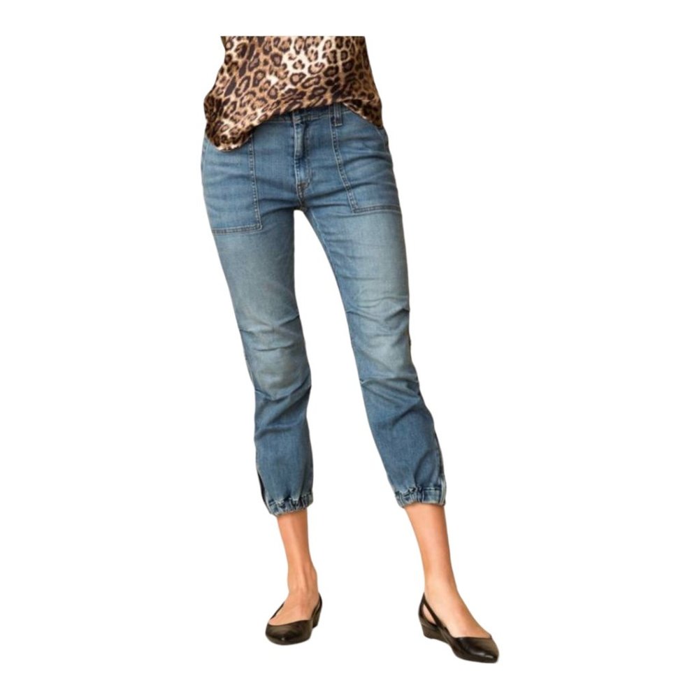 Nili Lotan Blue Ankle Cropped Jeans